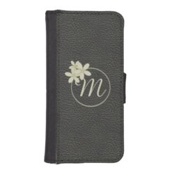 Monogrammed Black Leather Effect iPhone 5/5s Case