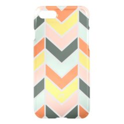 Monogrammed | Cheerful Chevron by Origami Prints iPhone 7 Case