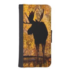Moose (Alces Alces) Bull In Golden Willows 2 iPhone SE/5/5s Wallet