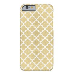 Moroccan Quatrefoil Pattern | Gold Barely There iPhone 6 Case