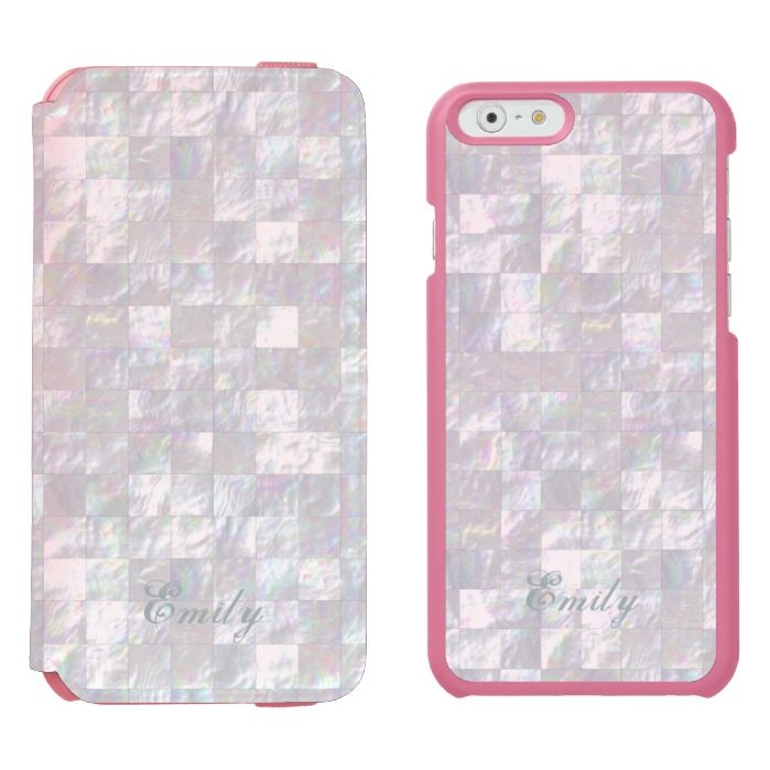 Mother Of Pearl Mosaic iPhone 6/6s Wallet Case