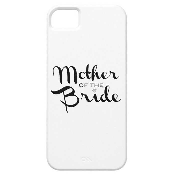 Mother of Bride Retro Script Black on White iPhone SE/5/5s Case
