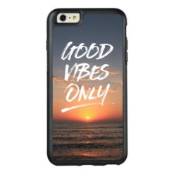 Motivational Quote Good Vibes Only Beach Sunset OtterBox iPhone 6/6s Plus Case