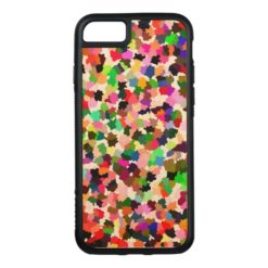 Multi-Color Abstract Crystal Pattern Carved iPhone 7 Case