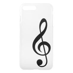 Music Note Treble Clef Clear iPhone 7 Plus Case