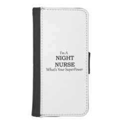 NIGHT NURSE WALLET PHONE CASE FOR iPhone SE/5/5s