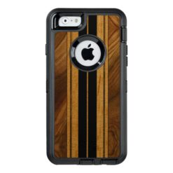 Nalu Mua Faux Koa Wood Surfboard OtterBox Defender iPhone Case