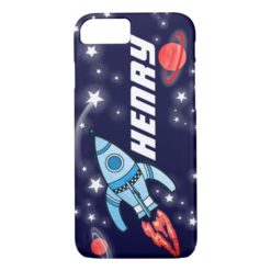 Name 5 letter rocket space navy iPhone 7 case