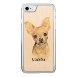 Name Cute Chihuahua Dog Pet Animal Carved iPhone 7 Case