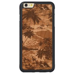 Napili Bay Hawaiian Island Scenic Carved Cherry iPhone 6 Plus Bumper Case