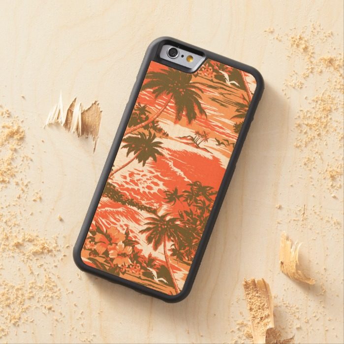 Napili Bay Hawaiian Island Scenic Carved Maple iPhone 6 Bumper Case