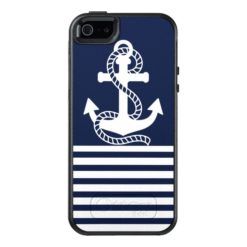 Nautical White Blue Anchor OtterBox iPhone SE/5/5s OtterBox iPhone 5/5s/SE Case