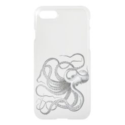 Nautical steampunk octopus Vintage kraken drawing iPhone 7 Case