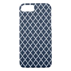 Navy Blue Moroccan Pattern Mod iPhone 7 case