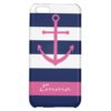 Navy Blue and Pink Anchor Monogram Case