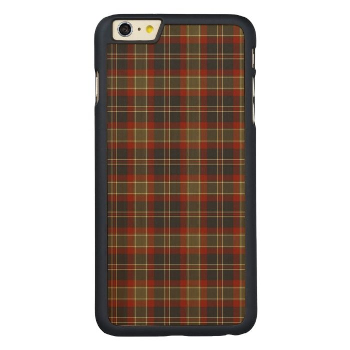 Navy Blue and Red Rustic Plaid iPhone 6 Plus Case
