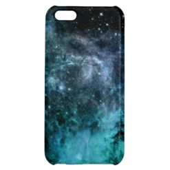 Nebula Galaxy Stars Blue Teal iPhone 5C Case