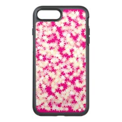 Neon Pink Lemon Cream Yellow Stars OtterBox Symmetry iPhone 7 Plus Case