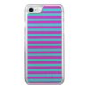 Neon Pink Teal Modern Stripes Pattern Carved iPhone 7 Case