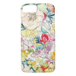 Neon Watercolor Flower iPhone 7 case
