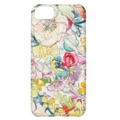 Neon Watercolor Flower iPhone Case