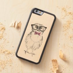 Nerdy owlet Carved maple iPhone 6 bumper