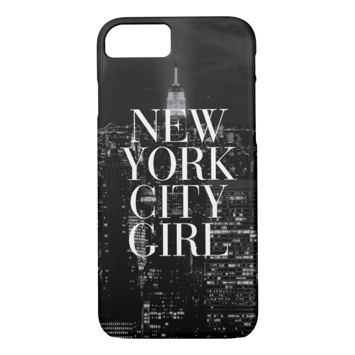 New York City Girl Black White iPhone 7 Case