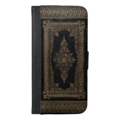 Old Black Leather And Rose Gold iPhone 6/6s Plus Wallet Case