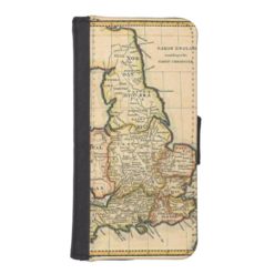 Old Map Of Saxon England Wallet Phone Case For iPhone SE/5/5s