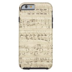 Old Music Notes - Chopin Music Sheet Tough iPhone 6 Case