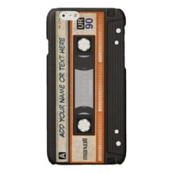 Old School 80s DJ Music Cassette Tape Pattern Glossy iPhone 6 Case