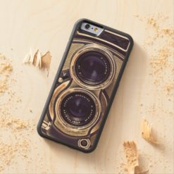 Old-fashioned camera Carved maple iPhone 6 bumper