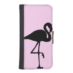 Only pink Flamingo shadow iPhone SE/5/5s Wallet Case