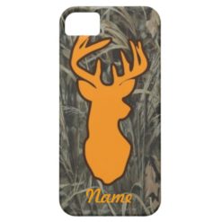 Orange Deer Head Camo iPhone case
