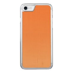 Orange Ombre Maple Wood Carved iPhone 7 Case
