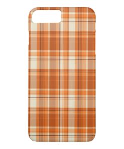 Orange plaid iPhone 7 plus case
