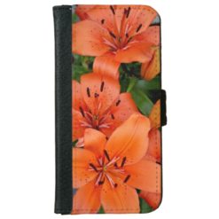 Orange tiger lilies iphone wallet case