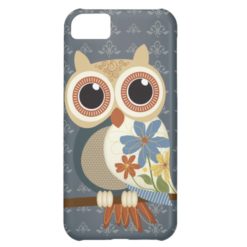 Owl with Vintage Flowers iPhone 5 Cover For iPhone 5C