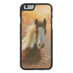 Paint Horse Wood Carved Maple iPhone 6 Slim Case