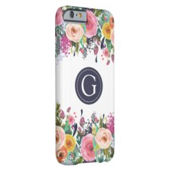 Painted Floral Monogram Iphone 6 Case
