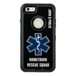 Paramedic EMT EMS Name template OtterBox Defender iPhone Case