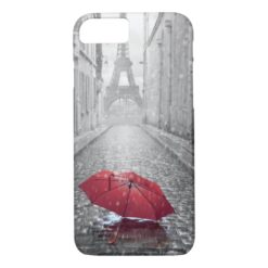 Paris Eiffel Tower Umbrella Scene iPhone 7 Case