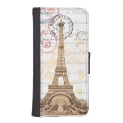 Paris Vintage French Writing Pink Wallet Case