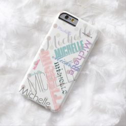 Pastel Name Polka Dot Barely There iPhone 6 Case