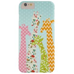 Pastel Pattern Filled 4 Giraffes iPhone 6 Plus Barely There iPhone 6 Plus Case