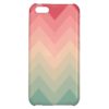 Pastel Red Pink Turquoise Ombre Chevron Pattern iPhone 5C Cases