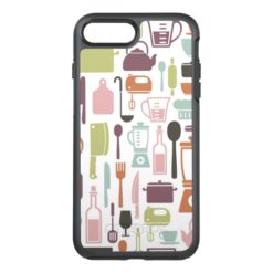 Pattern with colorful cooking icons OtterBox symmetry iPhone 7 plus case