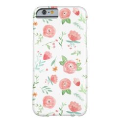 Peach Happy Floral Barely There iPhone 6 Case