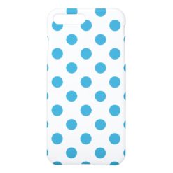 Peacock Blue Polka Dots Circles iPhone 7 Plus Case