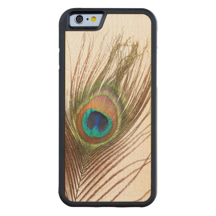 Peacock FeatheriPhone & Samsung Galaxy Wood Case